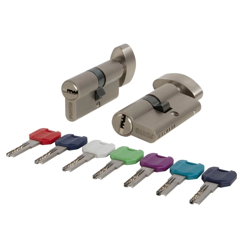 Фото Цилиндровый механизм MaxPro7002Knob70mm(30+10+30) SN никель 7key с вертушкой