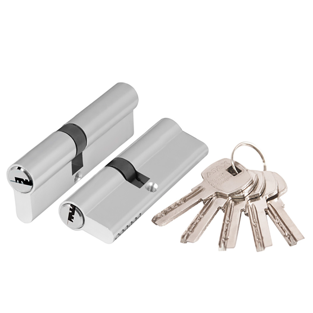 Фото Цилиндровый механизм (AX 200/100) AX2000Key100 mm (45+10+45) CP хром 5 кл.